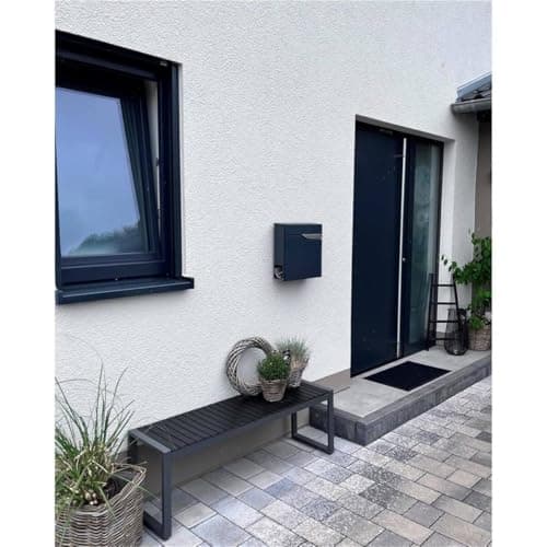Metzler Boîte aux Lettres Anthracite Plaque de Nom remplaçable | Ebenhard