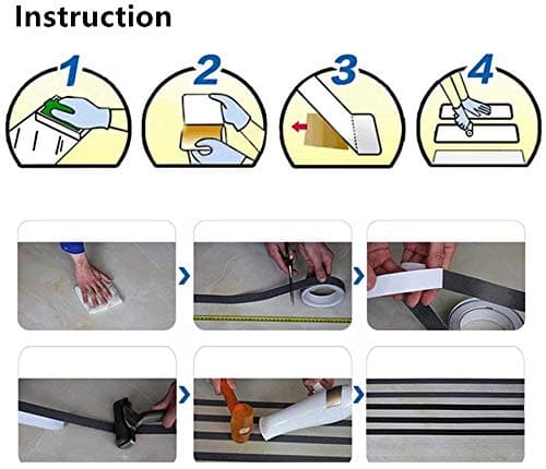 Gebildet 20m x 5cm Bande Antidérapante adhésive Forte Adhésif Ruban Autocollant Antidérapante pour Intérieur et Extérieur pour la Sécurité au Travail et la Maison, Bande Sécurité, Grise