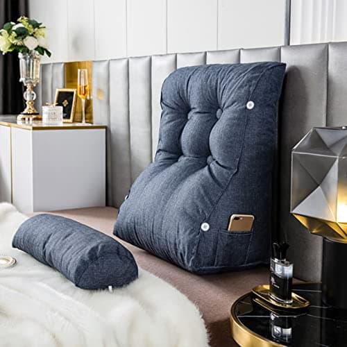 HEATHE Coussin de Lecture Oreiller Confortable Grand Dossier Triangulaire Oreiller Dossier de Lecture de tête de lit pour Lire,se détendre ou Travailler au lit