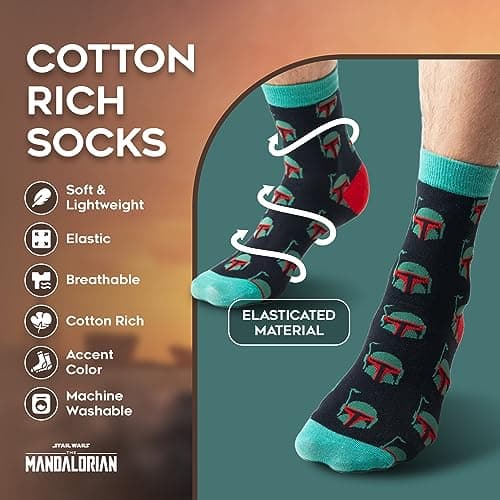 Disney The Mandalorian Mug Baby Yoda Star Wars Cadeau Homme Mug et Chaussettes (Boba Fett Noir AOP)