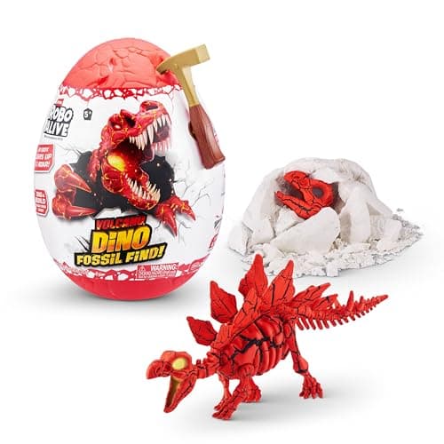 ROBO ALIVE Volcano Dino Fossil Find (Stegosaurus), Dinosaure robotique, préhistorique, Creuser et Explorer
