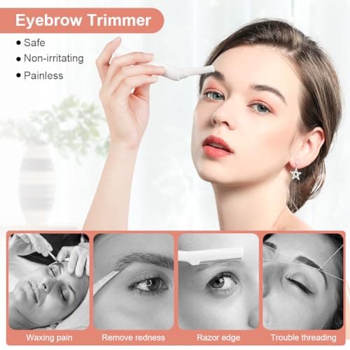 LOPHE Tondeuse Visage Sourcils Électrique Femme, Tondeuse Cheveux Visage avec Peigne Rechargeable Mini Rasoir Facial pour Sourcils, Visage, Corps