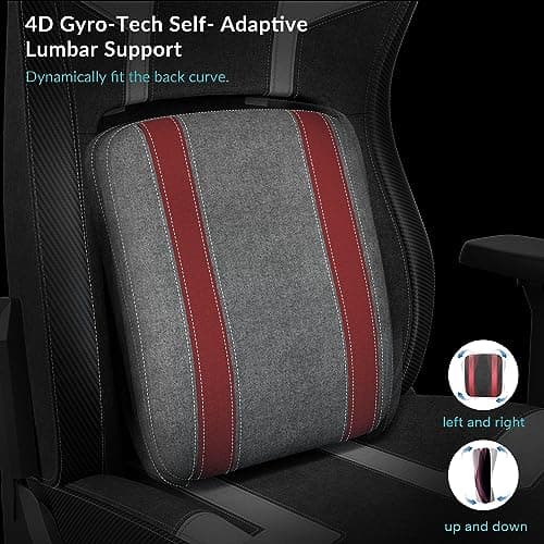 EUREKA ERGONOMIC Chaise Gaming Ergonomique Chaise de Bureau en Tissu avec Dossier 4D Adaptatif Chaise Gamer Professionnelle Dossier Inclinable, Coussin Épais, Accoudoir Réglable