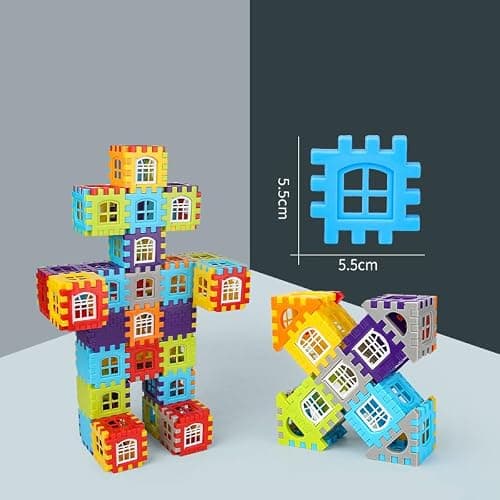 HNBTX kit Construction cabane Enfant,Jeu de Construction,cabane a Construire pour Enfant,Construction Enfant,Jouet de Construction pour Enfants,Jeux de Construction 3 4 5 6 7 Ans(150pcs