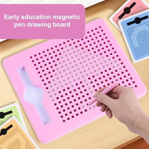 NHQ Tableau Magnetique Rnfant,Magique Planche à Dessin Tableau Magnétique avec Stylos Magnétiques,Ardoise Magique,Tableau Magique,Dessin Enfant,Jouet Educatif pour 2 Ans et Plus,17.5x14.5cm
