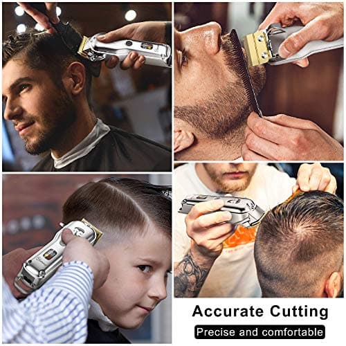 Hatteker Tondeuse à Cheveux Professionnelle Hommes Tondeuse à Barbe De Précision Tondeuse à Cheveux Longs Hommes Étanche IPX7