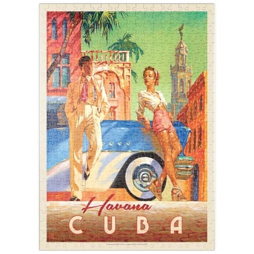 MyPuzzle Cuba : Ombre De La Havane, Poster Vintage - Premium 500 Pièces Puzzle - Collection spéciale MyPuzzle de Anderson Design Group