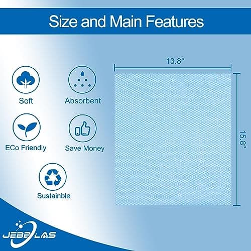 JEBBLAS Bleu Cloth Chiffon Non tisse lingette jetable Lavette Non tissée lingette Microfibre jetable...