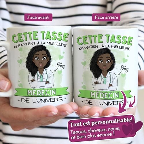 Cupdarling® Tasse Personnalisable Cadeau Medecin - Idee Cadeau Femme - Tasse Docteur - Cadeau Anniversaire Femme - Cadeau Pour Collegue De Travail Femme - Vétérinaire