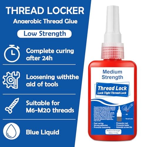 LAMXIN Frein Filet Fort 100ml, Intensité Moyenne Frein Filet Antirouille et Anti-Lâche, Frein Filet Bleu pour Combler Les Espaces Et Serrer Les Boulons, écrous