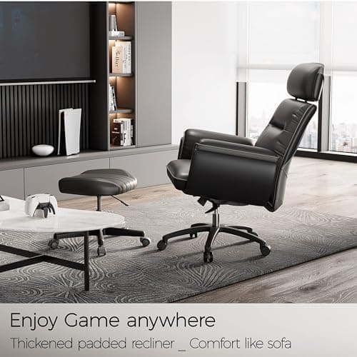 EUREKA ERGONOMIC Chaise de Bureau, Fauteuil Bureau Ergonomique, Chaise de Bureau Confortable avec accoudoirs et Appui-tête réglable, Siège Extra Doux et Confortable, Noir