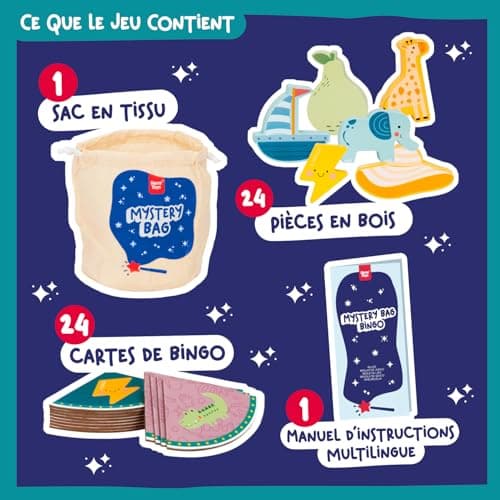 Nene Toys Loto Tactile Touche et Trouve, Jeu de Société pour Enfants dès 3 Ans – Jouet Éducatif en Bois – Divertissement en Famille et Développe la Motricité Fine, Cadeau pour Fille Garçon 3 4 5 Ans