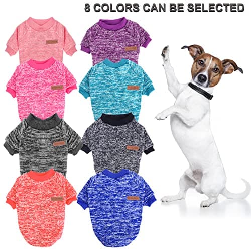 HuaLiSiJi Pull pour Chien Grande Taille Pull Polaire Grand Chien Pull Bouledogue Francais, Le Tissu Est Très Confortable, Doux et Chaud pour L'animal et Se Met Très Facilement (Rose+Violet,3XL)