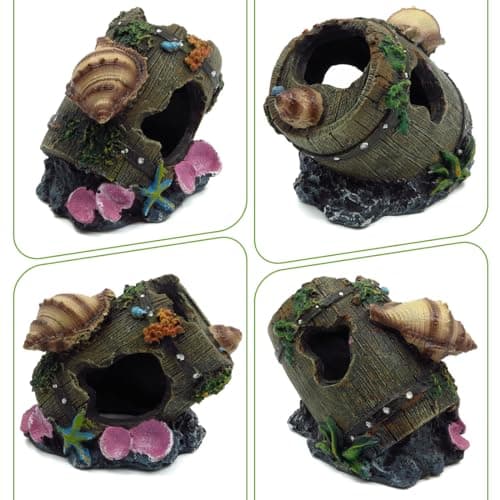DEZP 1 PCS decoration aquarium décoration pour aquarium accessoire aquarium cachette aquarium Ornement brisé Barrel Cave Aménagement Décoration