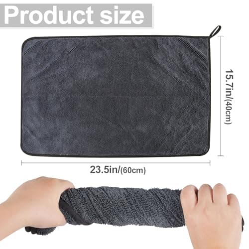 Qooloo 2 PCS Chiffons Magiques,40 X 60 CmChiffons Magiques éPaississants,Microfibre Voiture,Serviettes en Microfibre,Torchons,Cuisine,Verre De Voiture,RéUtilisable