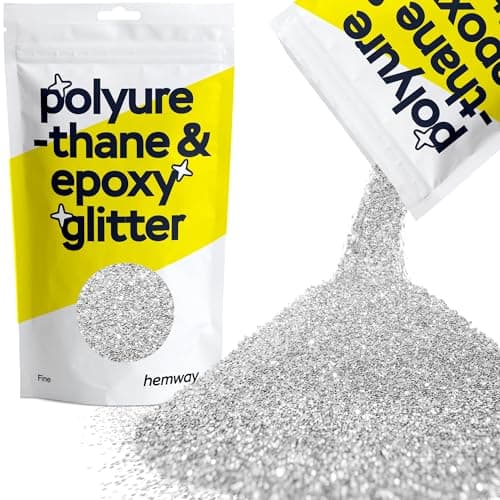 Paillettes pour Résine Argent Métallique Cristaux for Époxy Artisanat Fines Paillettes Gobelets Fondant de cire 100g / 3.5oz