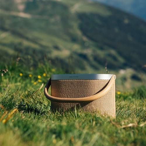 Bang & Olufsen Beosound A5 - Enceinte Puissante Design Modulaire et Circulaire Bluetooth Portable et WiFi Connectée, Autonomie Longue Durée et Dotée d’un Chargeur Sans Fil Intégré - Nordic Weave