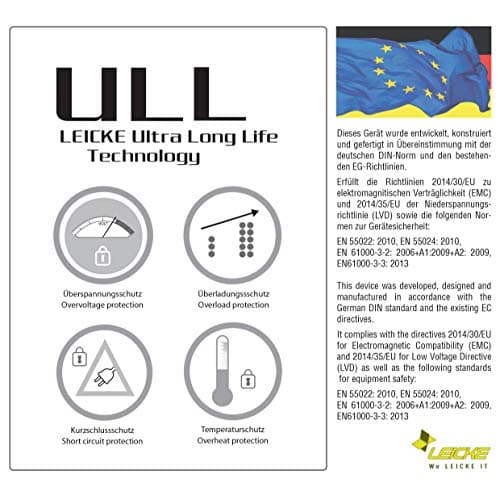 LEICKE Alimentation Adaptateur Chargeur 12V 3A 36W | de pour différents appareils tels Que: routeurs, moniteurs, Switch commutateur, routeur et Scanner | Prise USB de 5.5 * 2.5 mm