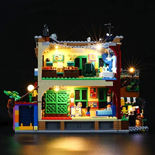 BRIKSMAX Kit d’éclairage à LED pourIDEAS123, Rue Sésame - Compatible avec Lego 21324 Blocs de Construction Modèle- Pas inclure l’Ensemble Lego