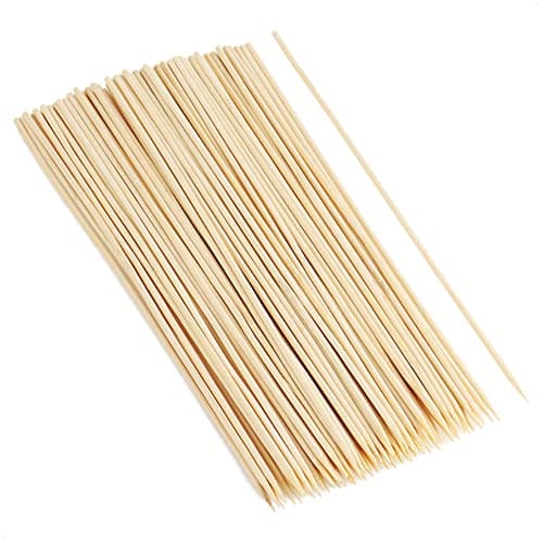 COM-FOUR® 500x brochettes de finger food en bois - longues brochettes en bois pour viande, légumes et fruits - brochettes de barbecue pour la maison, la gastronomie ou les mariages (500 pièces - 25cm)