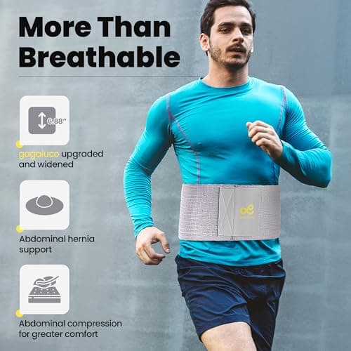 gagaiuco Ceinture pour hernie ombilicale. Ceinture abdominale homme avec coussinet de compression. Ceinture abdominale femme - ceinture post partum. Ceinture médicale ventre avec soutien ombilical-M