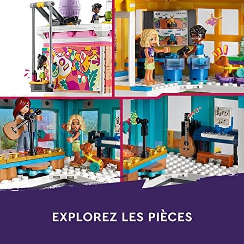 LEGO 41748 Friends Le Centre Collectif de Heartlake City, Jouet Modulaire avec Studios d'art et d'Enregistrement, Salle de Jeux, Pickle Le Chien et Plus, Cadeau pour Enfants