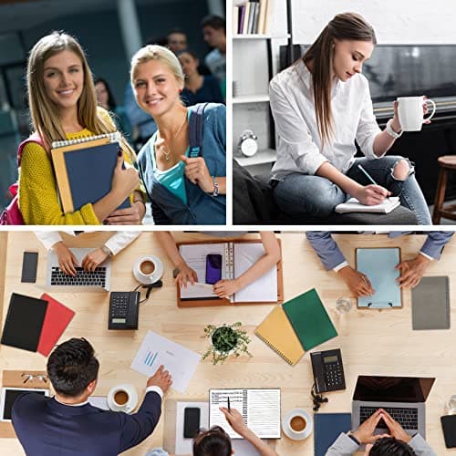 Lot de 6 Cahier Spirale A5, 21x14,5cm 60 Feuilles Lignée Couverture Kraft Colorée Vierge Carnet Spirale A5 Carnet de Notes pour Femmes Adolescentes En écrivant Prendre des Notes École Bureaule Cadeau