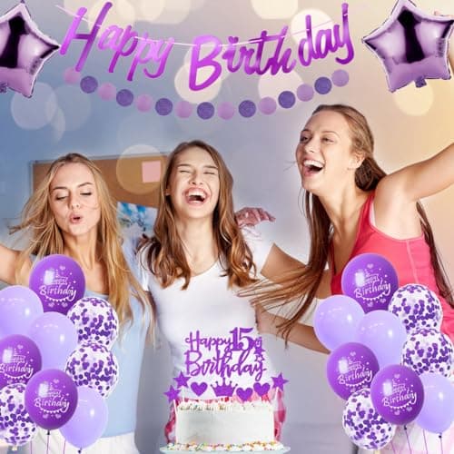 Ballon 27 ans violet Femme,Décoration gâteau 27 ans anniversaire violet,Décoration fête 27 ans anniversaire Femme,Ballons anniversaire 27 ans violet,Décoration anniversaire 27 ans Femme violet