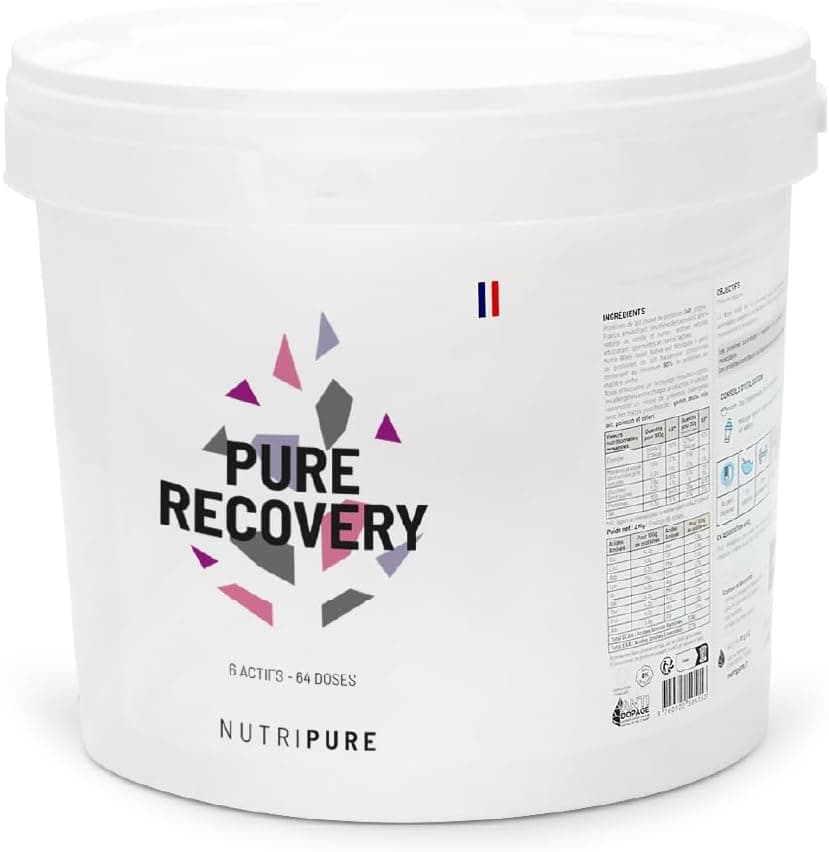 Nutripure | Pure Recovery | Complément Alimentaire Musculation tout-en-1 | Optimise la Récupération | Protéine Whey Isolate, BCAA, Collagène, Zinc, Magnesium | 2 KG | Goût Neutre | Made in France