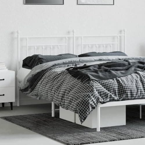 Coavain Tete de Lit 180 cm Tête de Lit Métal Blanc 187x3x97 cm