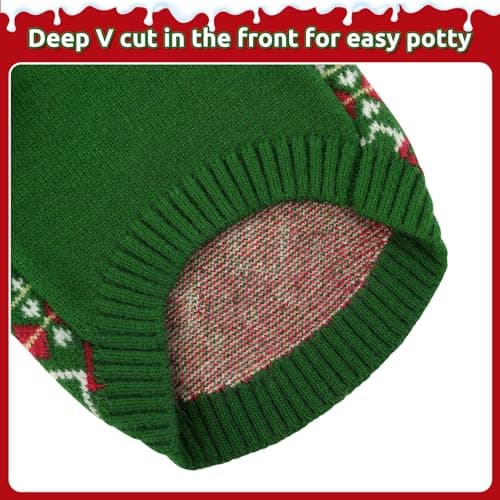 KONVINIT Pull Noel Chien,Hiver Tricot Pull de Noël pour Animaux de Compagnie à Col Roulé Pull-Overs pour Chiens,pour Petit Moyen Grand Chien Chiot