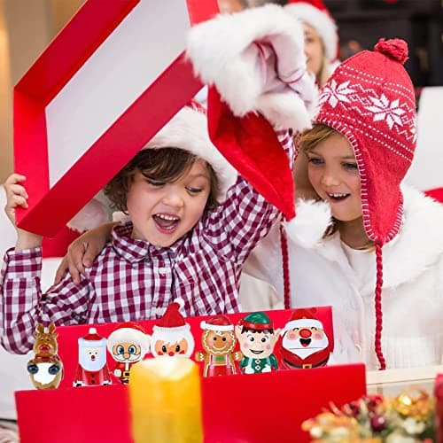POPOYU Lot de 12 Jouet à Remonter Noël,Mini Jouets Animaux Noël Wind Up Funny Jouets,Jouets mécaniques Mignons Thème de Noël Clockwork Jouets pour Crackers Noel a Remplir,Petits Cadeaux de Table Noel