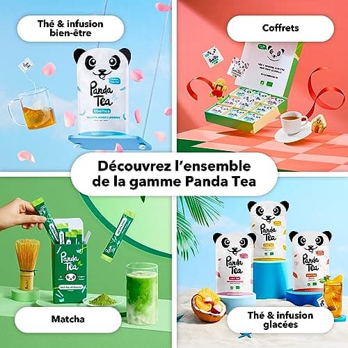 Panda Tea - Morning boost - thé biologique bio - 28 sachets coton