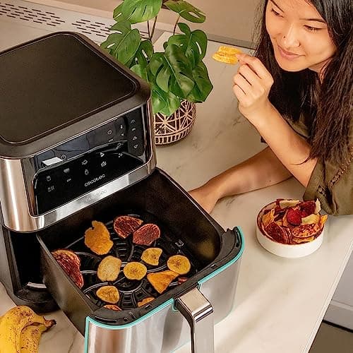 Cecotec Friteuse sans Huile de 8 L Cecofry Supreme 8000. Air Fryer de 1800 W, 10 Menus, Technologie Perfect Cook, Température Réglable 30oC - 200oC, Commande Tactile
