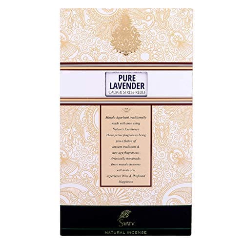 SVATV Bâton d'encens Lavande Incense Stick avec Lot de 2 encens pour méditation, Yoga, Spirituel, – 15 g x 2 | 30g | 1,05 oz