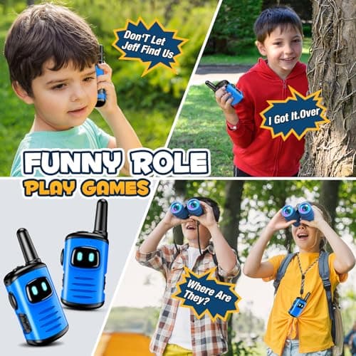 Dislocati Talkie Walkie Enfants, Jeux Exterieur Enfant 3-9 Ans Jumelles Enfant Jouet Garcon Enfant 3-9 Ans Jumelles Enfant Cadeau Anniversaire Garcon Fille 3-9 Ans Takie-walkie Enfant