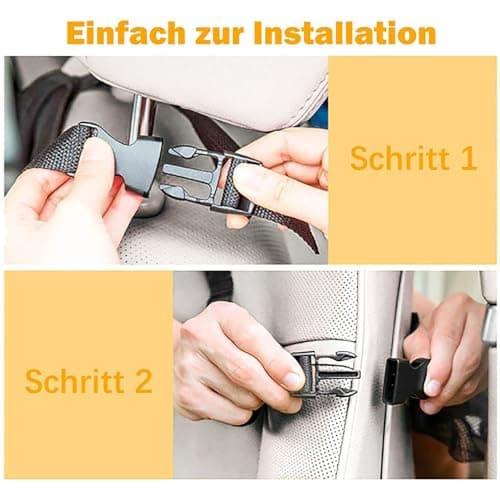 BillyBath Organisateur Voiture Enfant, 1PCS Rangement Auto Accessoire Interieur, Support pour Tablette Transparent 10 poches, Noir