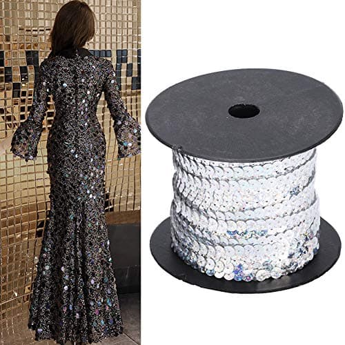 6mm Golden Sequin String 100 Yard Accessoire Décoratif pour Tissu Shoe Plastic Resin Sequin Line (9)