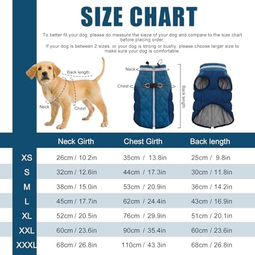 Manteau pour Chien Grande Taille, Manteau Chien Habit pour Chien Vetement Veste Chaude Chien(Vert Foncé, 3XL)
