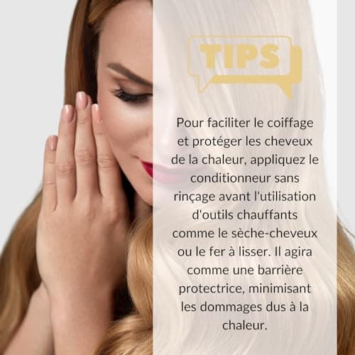Pure Mineral - Conditionneur Sans Rinçage à l'Huile de Ricin - Fortifie et Hydrate - Cheveux Fragiles - Oméga-9 - Sans sulfates, parabènes, petrolates - 350ml
