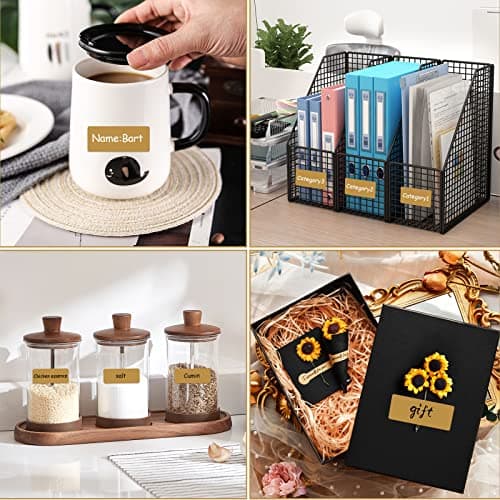 Étiquettes Autocollantes 800 Pièces Cuisine Bureau Thermiques Vierges Étiquettes d'adresse pour Confiture Bouteilles Dossier Emballages Cadeaux 60x30mm Brun