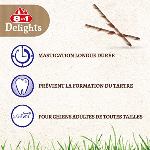 8in1 Delights Twisted Sticks Bœuf 35 Bâtonnets