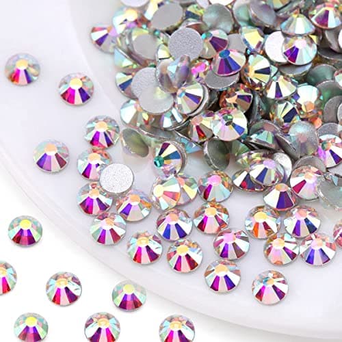 YHMQ DU 2880 pièces Strass, Cristaux à Ongles - Strass pour Ongles, Crystal ClearAB - SS16 (3,8-4,0 mm)