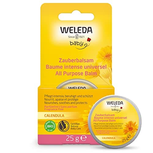 WELEDA - Baume intense universel Calendula - Hydrate et nourrit - Pour la peau délicate des bébés et des jeunes enfants - NATRUE - 25 g