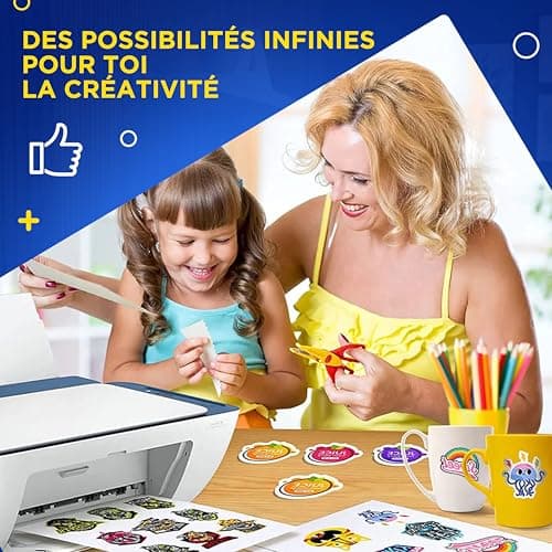 25 Feuilles de Vinyle Adhésif Imprimable A4 Imperméable | Papier Vinyle Adhésif Imprimable Blanc Mat | Papier Autocollant Imperméable | Vinyle pour Imprimantes