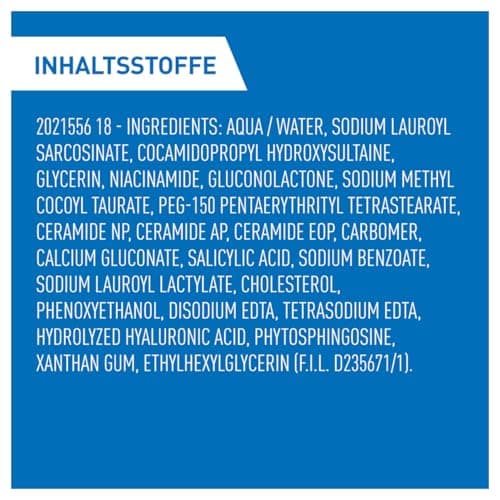 CeraVe - SA Gel Nettoyant Anti-Rugosités - Nettoie la Peau, Elimine les Rugosités - Acide Salicylique + Acide Hyaluronique + 3 Céramides Essentiels - Peau Sèche, Rugueuse, Squameuse - 564 ml