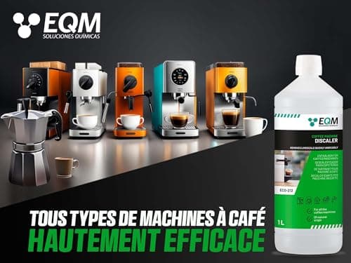 EQM - ECO-212 - Détartrant pour machine à café - 1L - 100% d'origine naturelle - Compatible avec toutes les machines à café