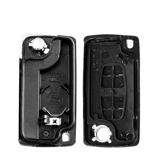 ZIGefofo 2 Boutons Coque Clé de Voiture Compatible avec Peugeot 207 SW CE0536 307 308 3008 5008 Partner et Citroen C3 C2 C4 C5 C6 Boîtier Cle de Télécommande Boitier Clef de Remplacement