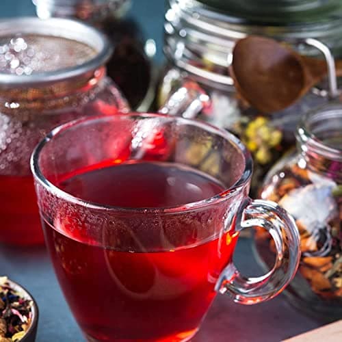 Fleurs d'hibiscus bio entièrement séchées 500g | goût légèrement acidulé et fruité | en qualité bio | thé à l'hibiscus doux et aromatique | idéal pour les salades, desserts, yaourts | vom Achterhof