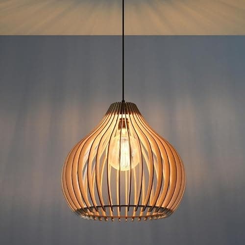 Suspension Bois Sphère pour Ampoule E27 - SILAMP
